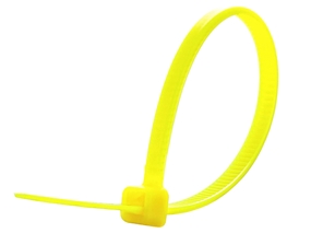 Picture of 4 Inch Fluorescent Yellow Cable Tie - 100 Pack