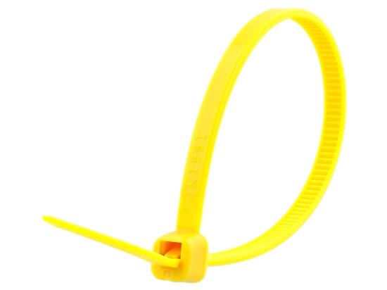 Picture of 6 Inch Yellow Intermediate Cable Tie - 100 Pack