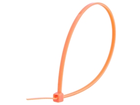 Picture of 8 Inch Fluorescent Orange Miniature Cable Tie - 100 Pack