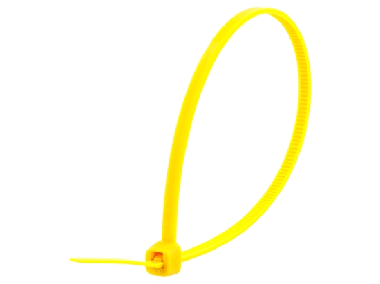 Picture of 8 Inch Yellow Intermediate Cable Tie - 100 Pack