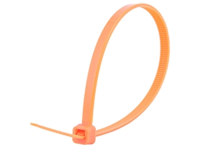 Picture of 8 Inch Fluorescent Orange Cable Tie - 100 Pack