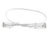 1.5 Feet White Booted CAT6 Mini Patch Cable