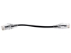 6 Inches Black Booted CAT6 Mini Patch Cable