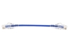 6 Inches Blue Booted CAT6 Mini Patch Cable