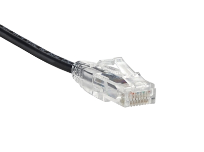 5 Feet Black Booted CAT6 Mini Ethernet Connector