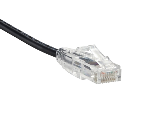 7 Feet Black Booted CAT6 Mini Ethernet Connector