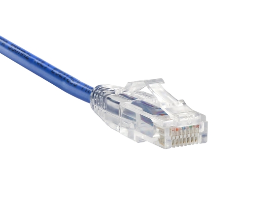 3 Feet Blue Booted CAT6 Mini Ethernet Connector