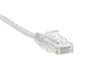 3 Feet White Booted CAT6 Mini Ethernet Connector