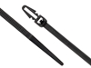 6 Inch UV Black Intermediate Push Mount Cable Tie Head and Tail Ends