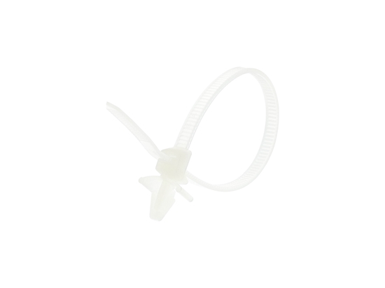 6 Inch Natural Standard Winged Push Mount Cable Tie
