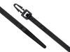 8 Inch UV Black Standard Push Mount Cable Tie Head and Tail Ends