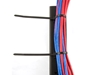 5 Inch UV Black Standard Winged Push Mount Cable Tie Securing Bundle for Server Racks