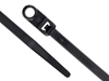 14 Inch Black Heavy Duty Mount Head Cable Tie Head and Tail Ends