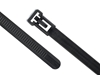 6 Inch Black Standard Releasable Cable Tie Head and Tail Ends
