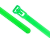 8 Inch Flourescent Green Standard Releasable Cable Tie Head and Tail Ends