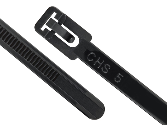 19 Inch Black Extra Heavy Duty Releasable Cable Tie