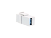 Picture of USB 3.0/2.0 A Female to A Female Keystone Coupler - White