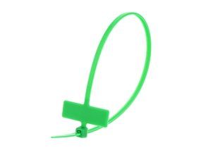 Inside Flag 8 Inch Green Miniature Identification Cable Tie Loop