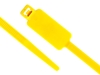 Inside Flag 10 Inch Yellow Standard ID Cable Tie Head and Tail of Tie