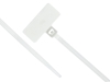 Outside Flag 4 Inch Natural Miniature ID Cable Tie Head and Tail of Tie