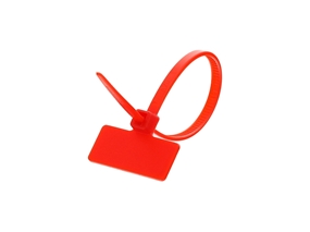 Outside Flag 4 Inch Red Miniature ID Cable Tie Loop