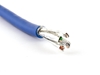 7 ft Blue Booted CAT6A Patch Cable Shielded Wires