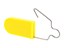 Yellow Blank Plastic Padlock Security Seal with Metal Wire