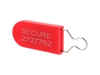 Red Plastic Padlock Security Seal with Metal Wire Locked and Secured