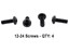 1u Vertical Wall Mount Bracket mounting screws