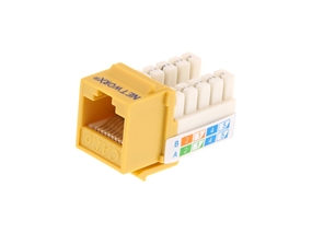 Picture of Yellow, 90 Degree, 110 UTP, Qty 50 - CAT6 Keystone Jack Speed Termination