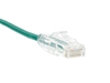 6 IN Green Booted CAT6 Mini Connector