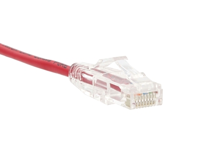 1 FT Red Booted CAT6 Mini Connector