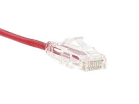1.5 FT Red Booted CAT6 Mini Connector