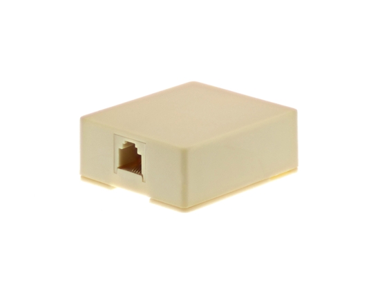 Picture of 4 Conductor Surface Mount Box - Screw Terminals, RJ11, Ivory