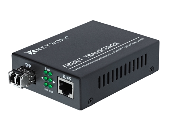 Picture of Gigabit Ethernet Fiber Media Converter - UTP to 1000Base-ZX - LC Singlemode, 80km, 1550nm