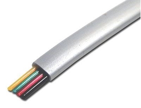 Picture of Silver Satin Modular Cable - 4 Conductor - 26AWG - 1000 FT