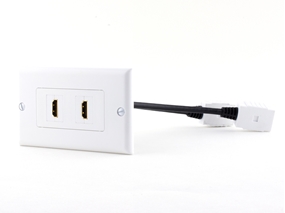 Picture of HDMI Feed Through Wall Plate - 2 Port