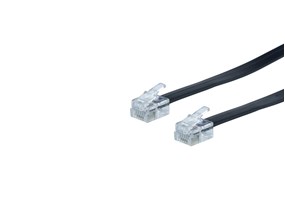 Picture of RJ12 6 Conductor Straight Wired Modular Telephone Cable - 7 FT